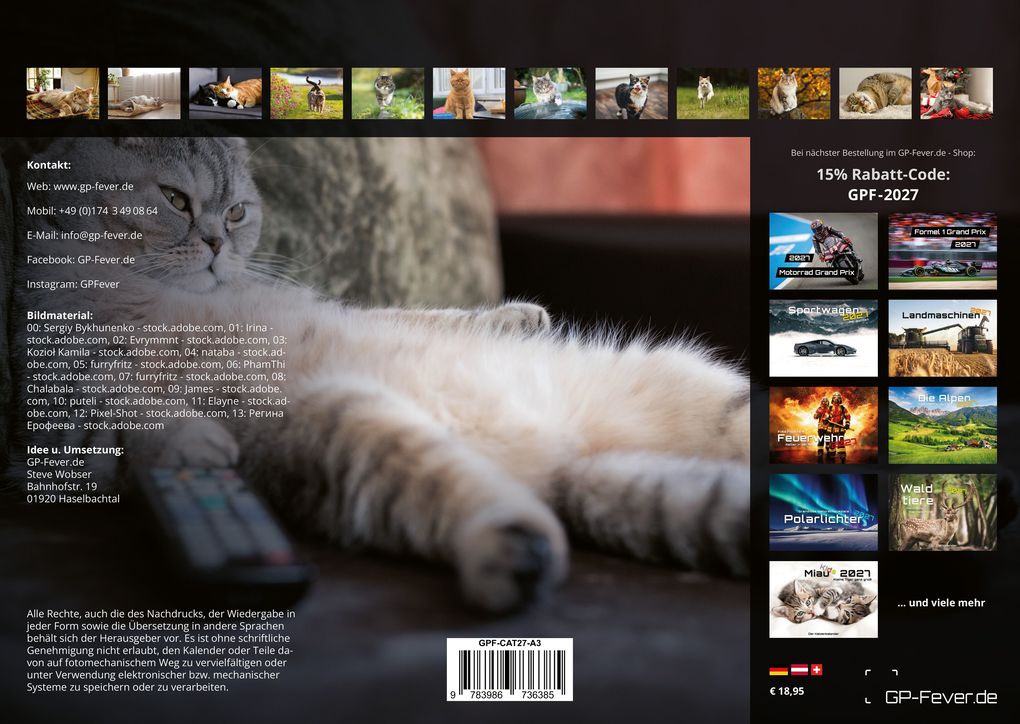 Weitere Ansicht: Miau - Unsere Stubentiger - Der Katzenkalender - 2027 - Kalender DIN A3