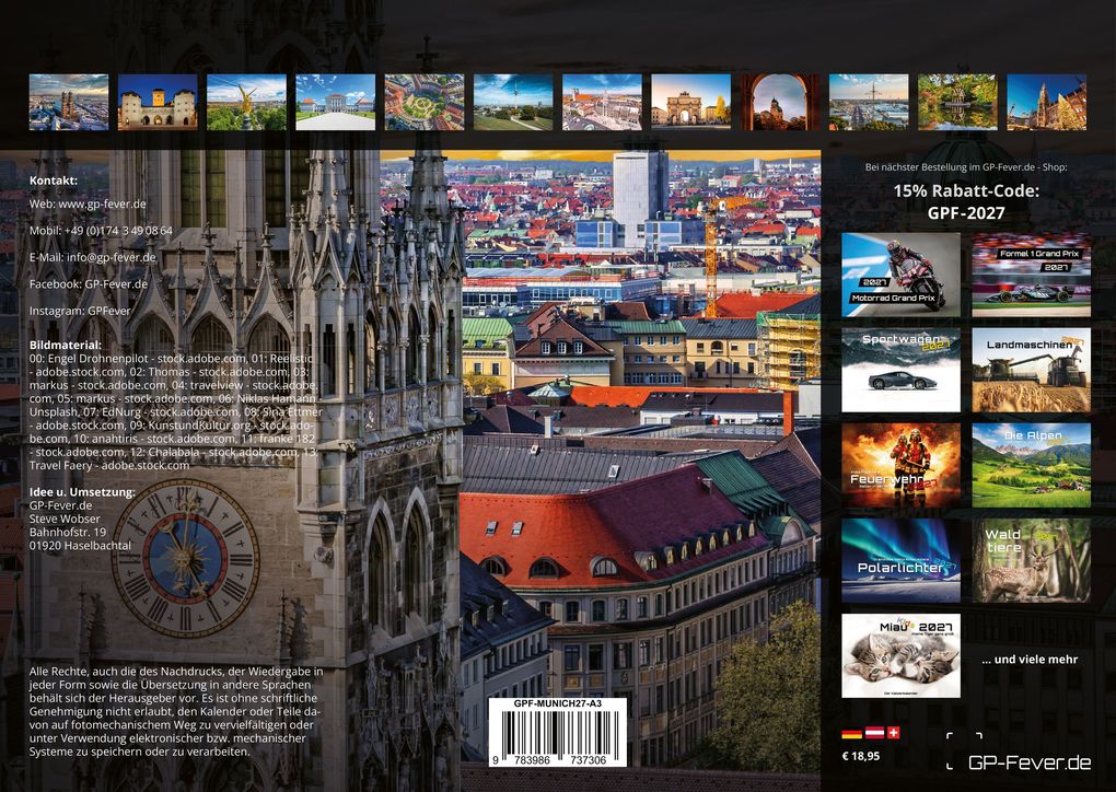 Weitere Ansicht: München - Zwischen Alpenblick und Altstadtflair - 2027 - Kalender DIN A3
