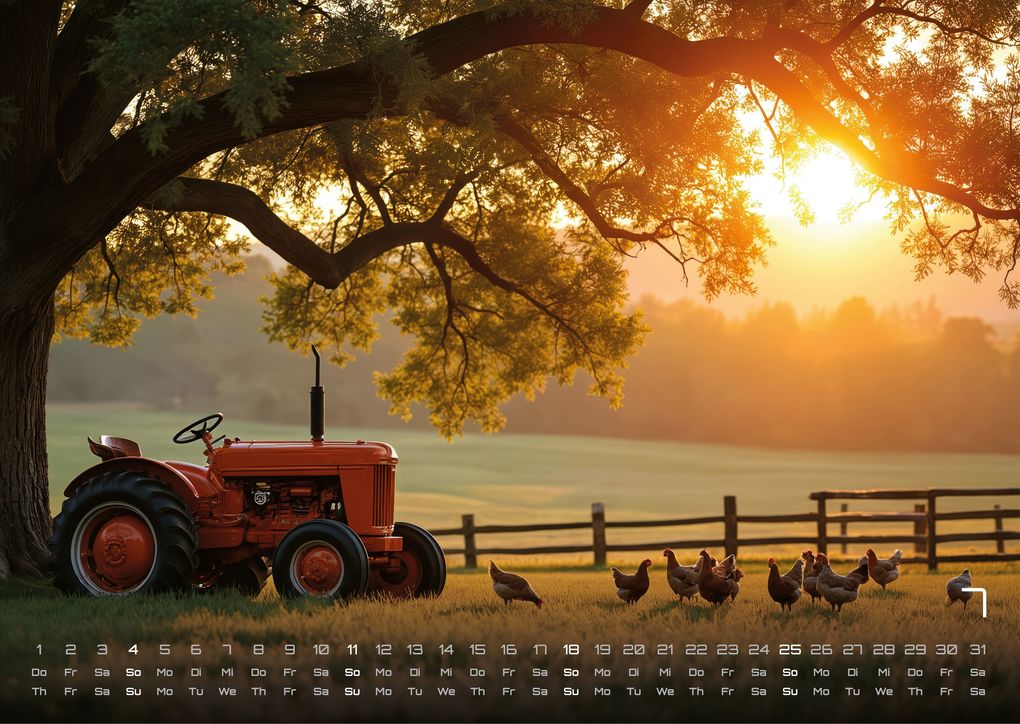 Weitere Ansicht: Landmaschinen - Traktor - 2027 - Kalender DIN A3