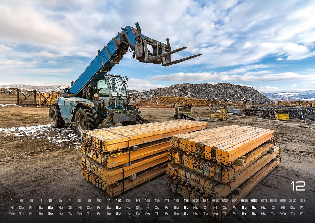 Weitere Ansicht: Baumaschinen - gigantische Bauhelfer - 2027 - Kalender DIN A2