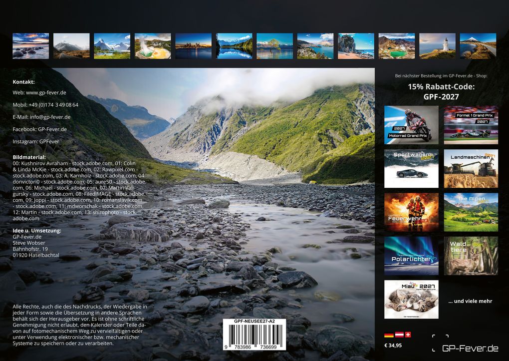 Weitere Ansicht: Neuseeland - Das Land der langen weißen Wolke - 2027 - Kalender DIN A2