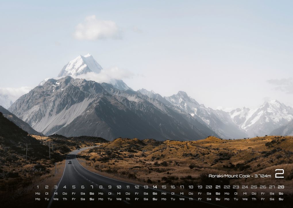 Weitere Ansicht: Neuseeland - Das Land der langen weißen Wolke - 2027 - Kalender DIN A2