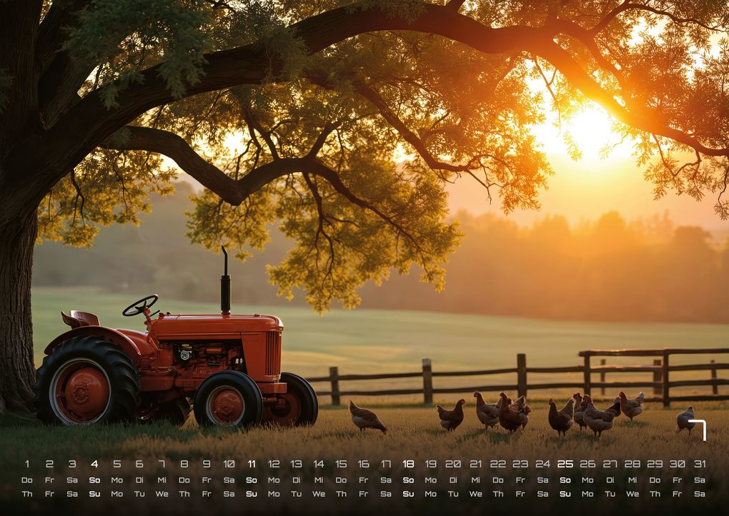 Weitere Ansicht: Landmaschinen - Traktor - 2027 - Kalender DIN A2