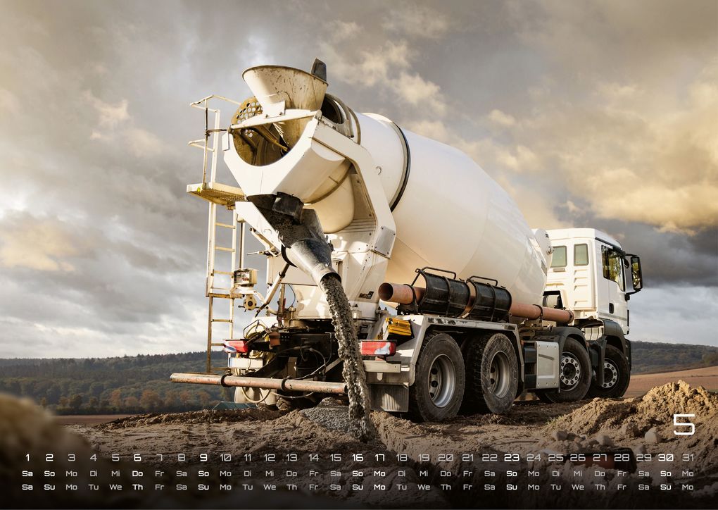 Weitere Ansicht: Baumaschinen - gigantische Bauhelfer - 2027 - Kalender DIN A3