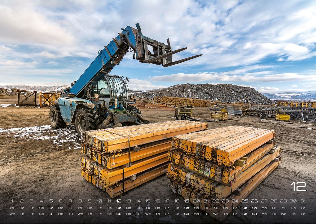 Weitere Ansicht: Baumaschinen - gigantische Bauhelfer - 2027 - Kalender DIN A3