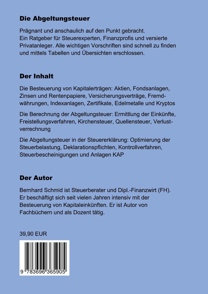 Weitere Ansicht: Die Abgeltungsteuer | Bernhard Schmid