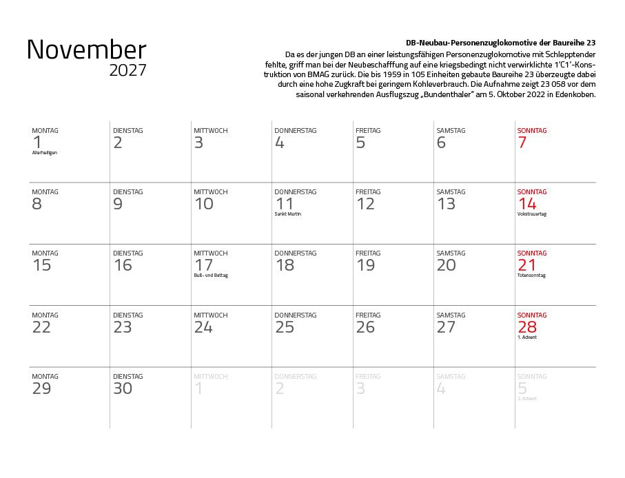 Weitere Ansicht: Dampfloks in Farbe 2027 Eintragkalender | Jörg Hajt