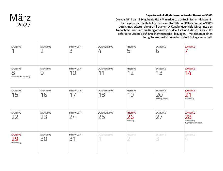 Weitere Ansicht: Dampfloks in Farbe 2027 Eintragkalender | Jörg Hajt