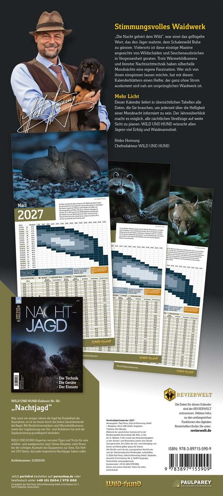 Weitere Ansicht: WILD UND HUND Edition: Mondhelligkeitskalender 2027