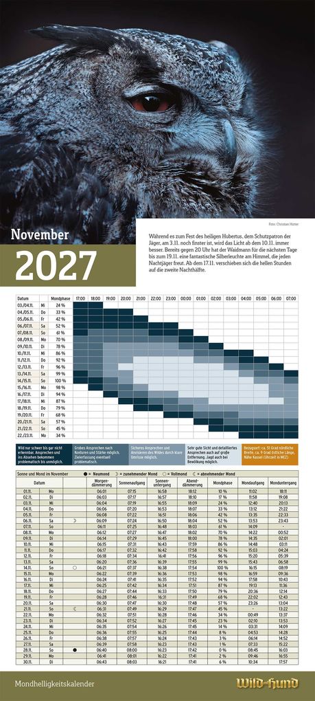 Weitere Ansicht: WILD UND HUND Edition: Mondhelligkeitskalender 2027