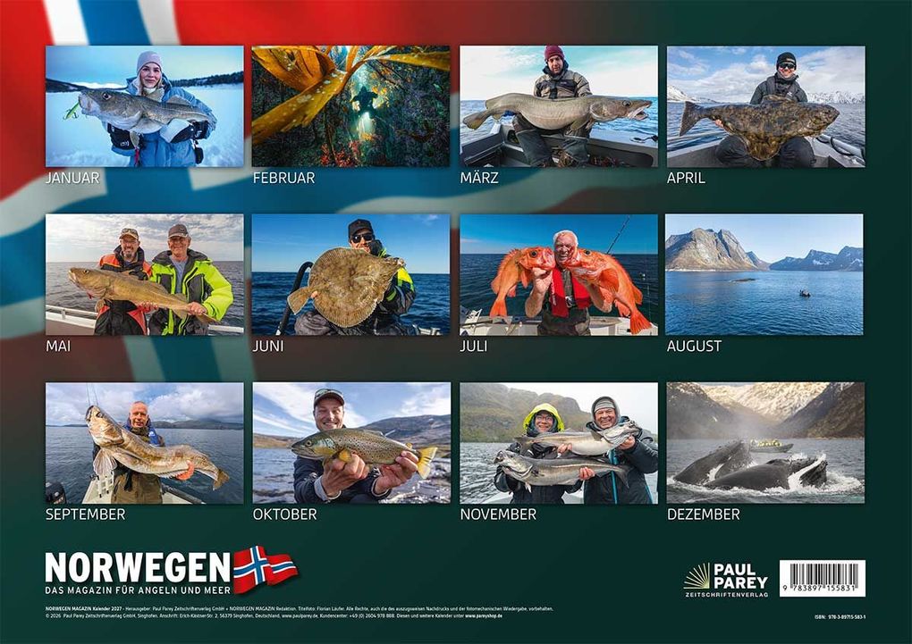 Weitere Ansicht: FISCH & FANG Edition: Norwegen Kalender 2027