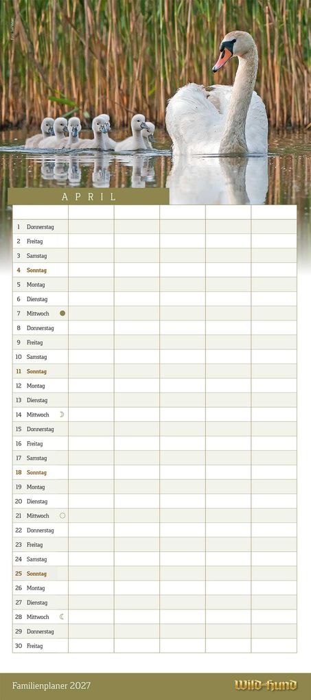 Weitere Ansicht: WILD UND HUND Edition: Familienplaner Kalender 2027