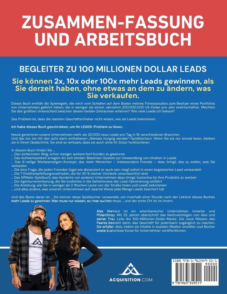 Weitere Ansicht: 100 Millionen Dollar Leads Zusammen-fassung und Arbeitsbuch | Alex Hormozi