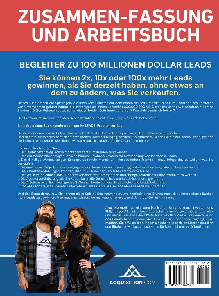Weitere Ansicht: 100 Millionen Dollar Leads Zusammen-fassung und Arbeitsbuch | Alex Hormozi