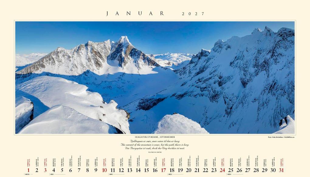 Weitere Ansicht: Panorama Norwegen 2027 Wandkalender