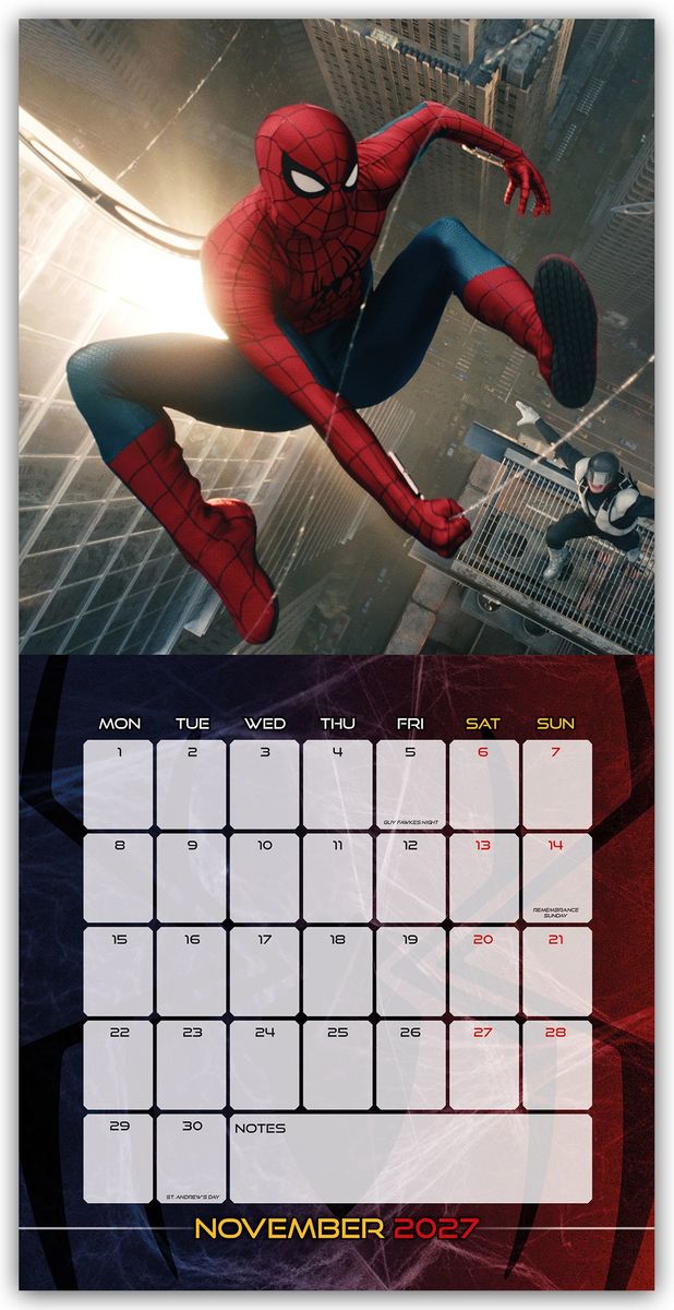 Weitere Ansicht: Marvel Spider-Man Movie - Spiderman - Offizieller Kalender 2027