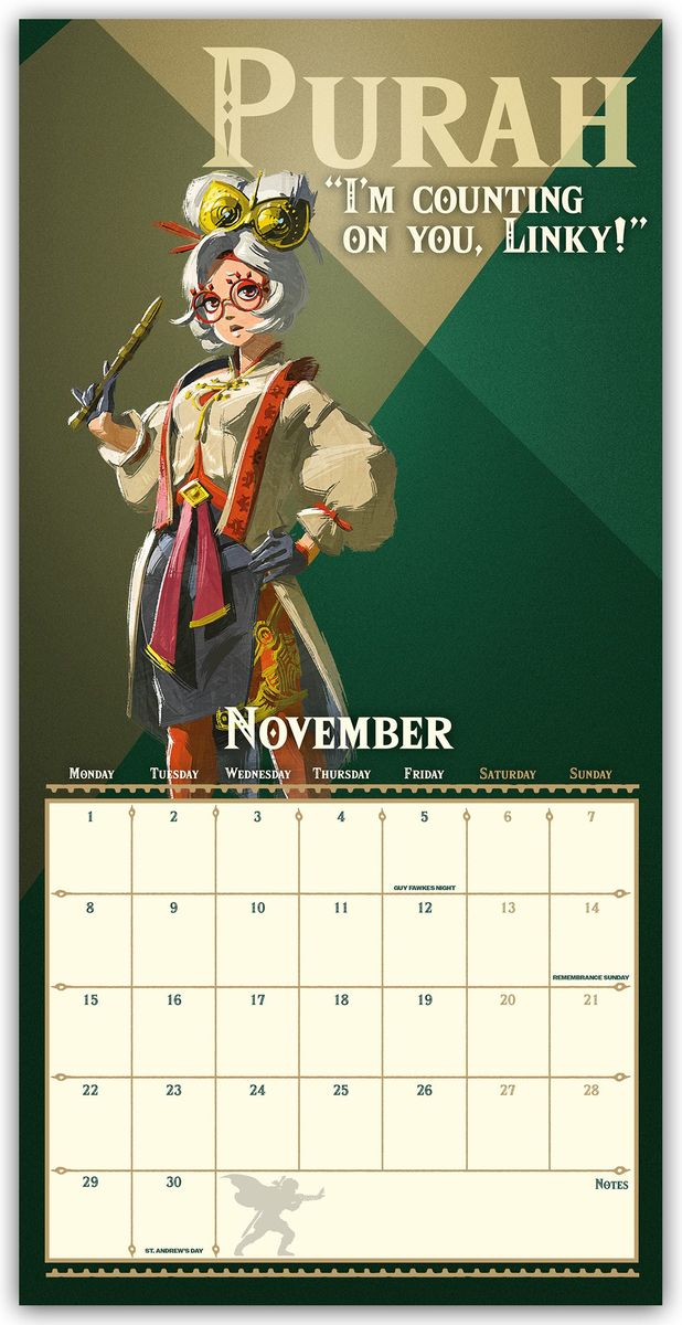 Weitere Ansicht: Nintendo - The Legend of Zelda - Die Legende von Zelda 2027 - Wandkalender
