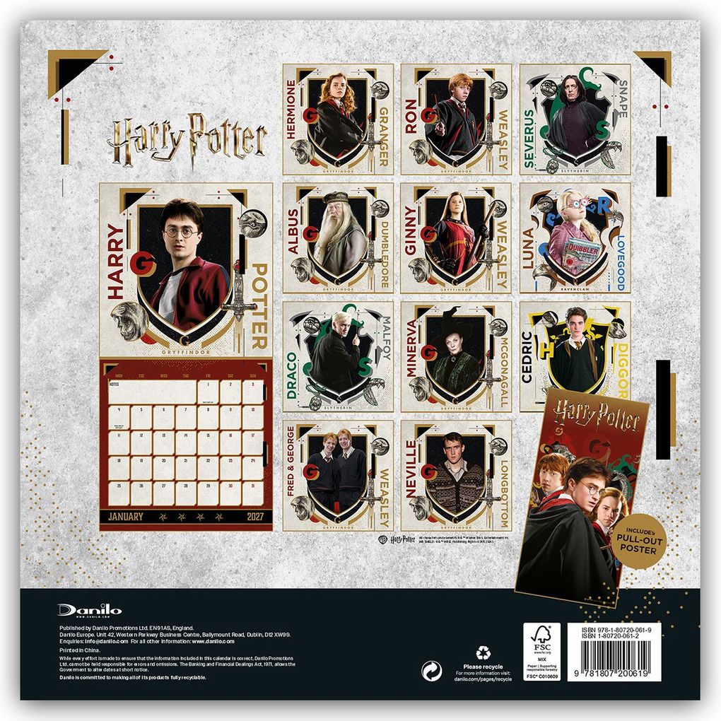 Weitere Ansicht: Harry Potter - Offizieller Kalender 2027 - Wandkalender | Danilo Promotion Ltd