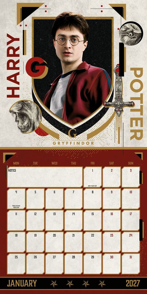 Weitere Ansicht: Harry Potter - Offizieller Kalender 2027 - Wandkalender | Danilo Promotion Ltd