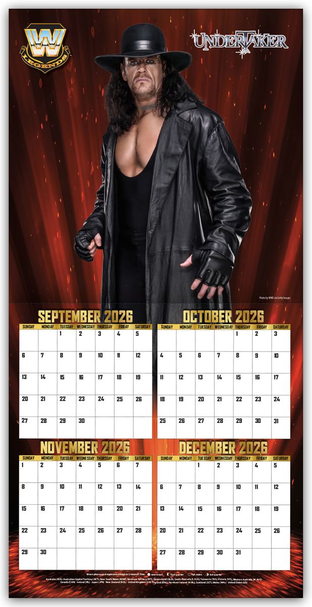 Weitere Ansicht: WWE Legends - WWE Legenden 2027 - Wandkalender