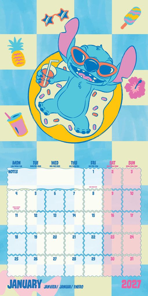Weitere Ansicht: Disney Stitch - Offizieller Kalender 2027 - Wandkalender | Danilo Promotion Ltd
