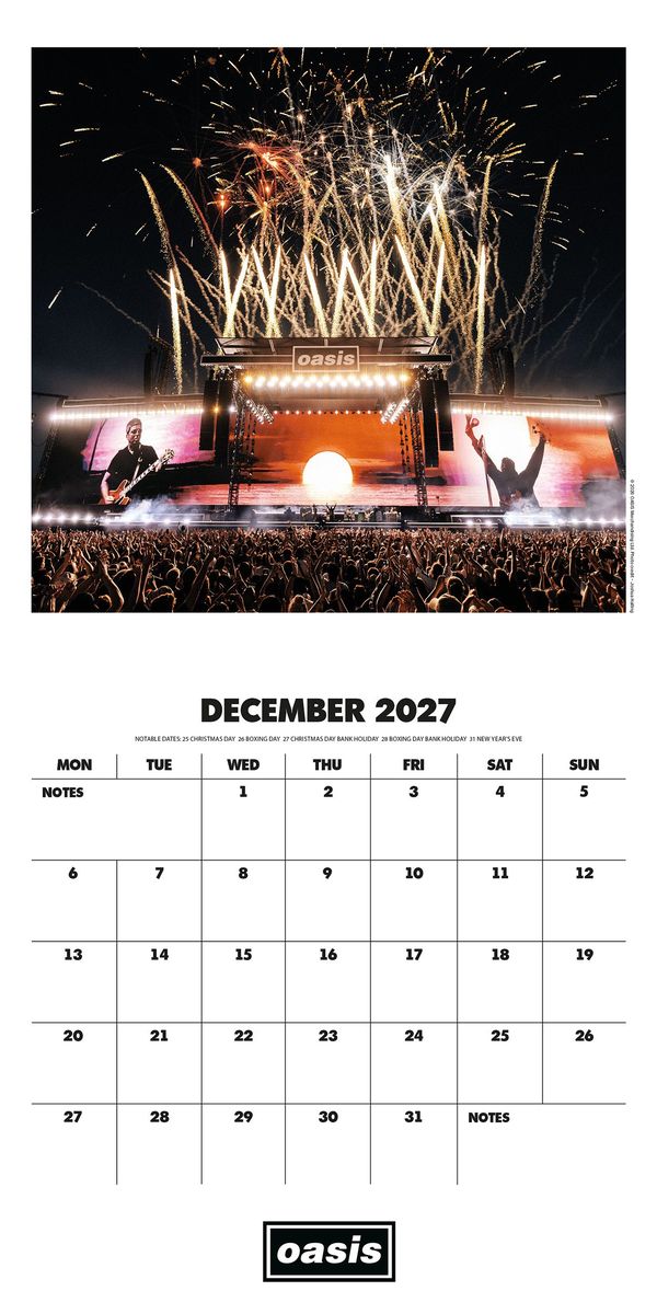 Weitere Ansicht: Oasis - Offizieller Kalender 2027
