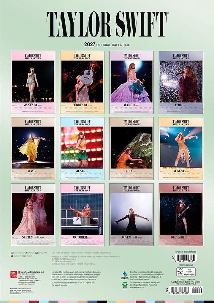 Weitere Ansicht: Taylor Swift 2027 - A3-Posterkalender