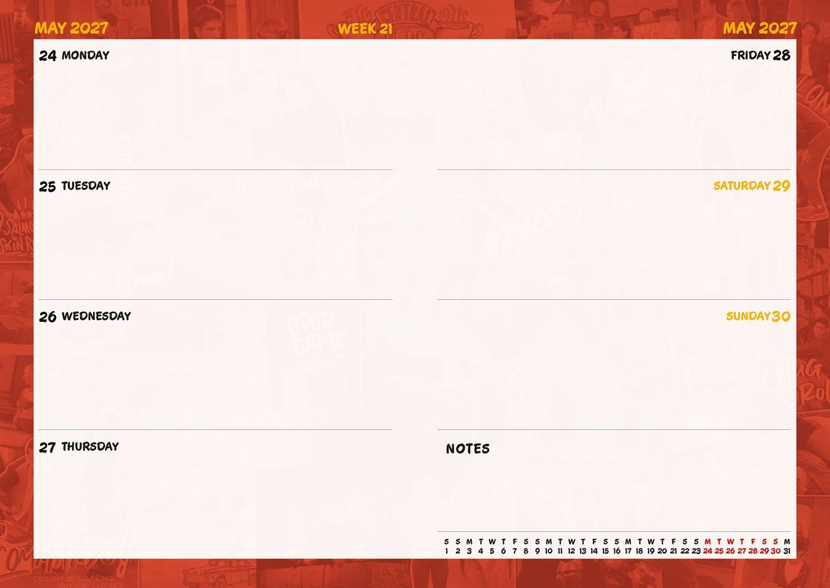 Weitere Ansicht: Friends - A5-Tischkalender 2027 | Danilo Promotion Ltd