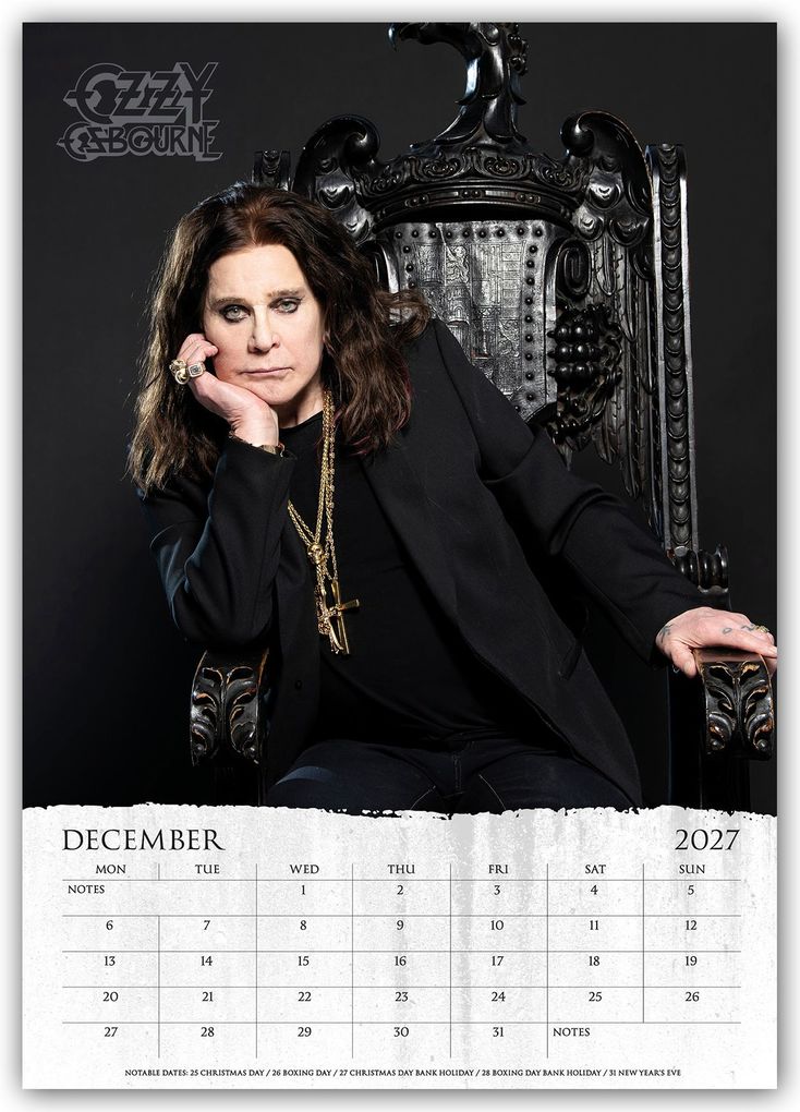Weitere Ansicht: Ozzy Osbourne 2027 - A3-Posterkalender