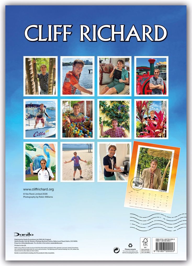 Weitere Ansicht: Cliff Richard 2027 - A3-Posterkalender | Danilo