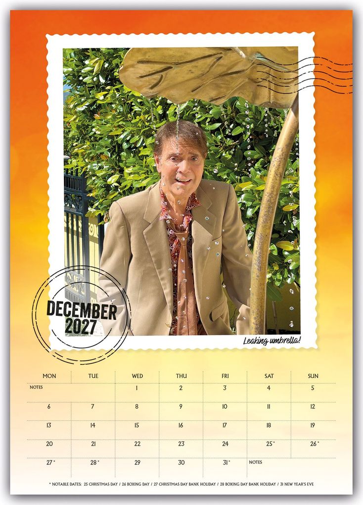 Weitere Ansicht: Cliff Richard 2027 - A3-Posterkalender | Danilo