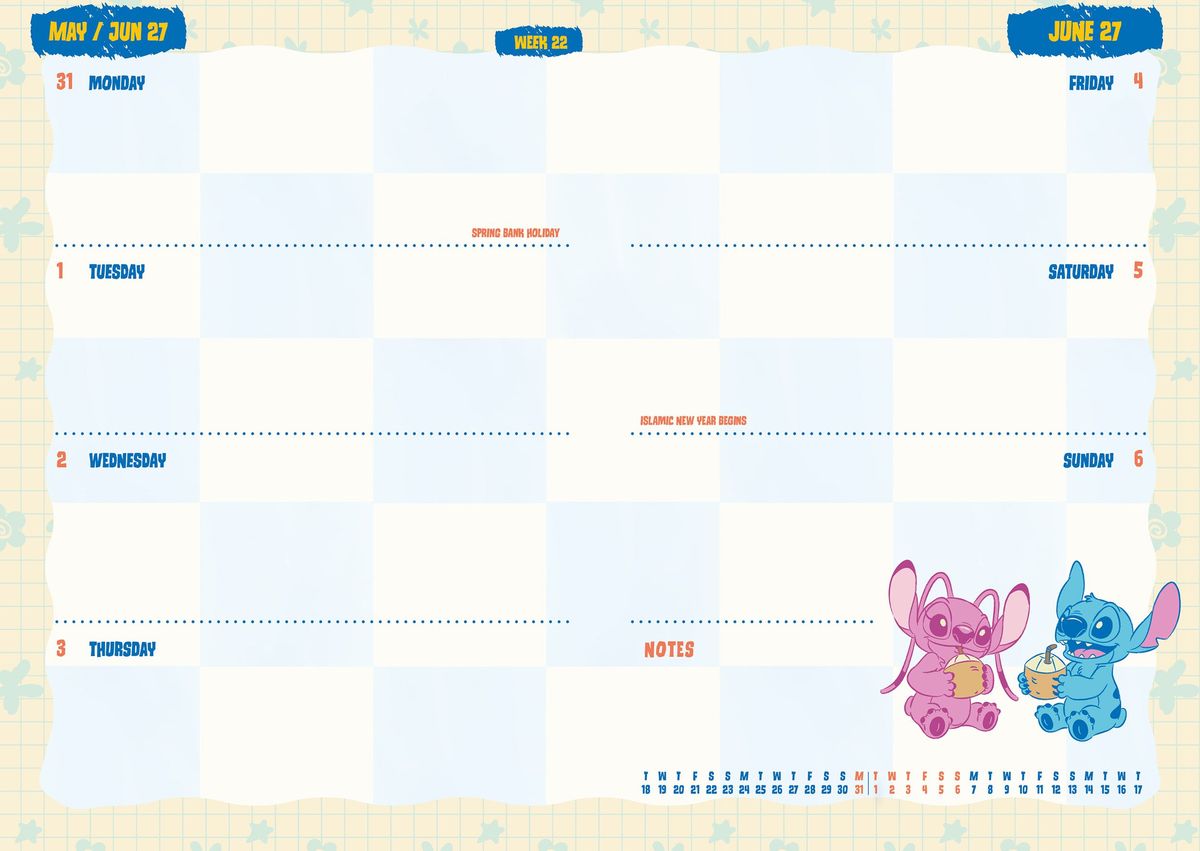 Weitere Ansicht: Disney Lilo und Stitch - A5-Tischkalender 2027