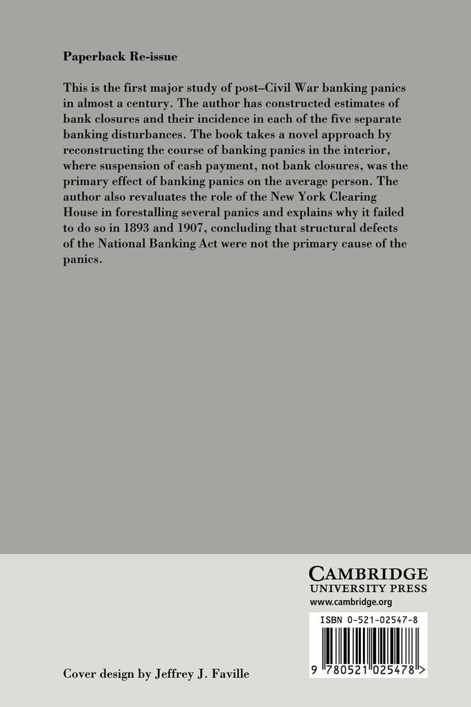 Weitere Ansicht: Banking Panics of the Gilded Age | Elmus Wicker