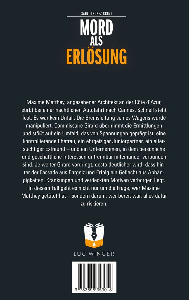 Weitere Ansicht: Mord als Erlösung | Luc Winger