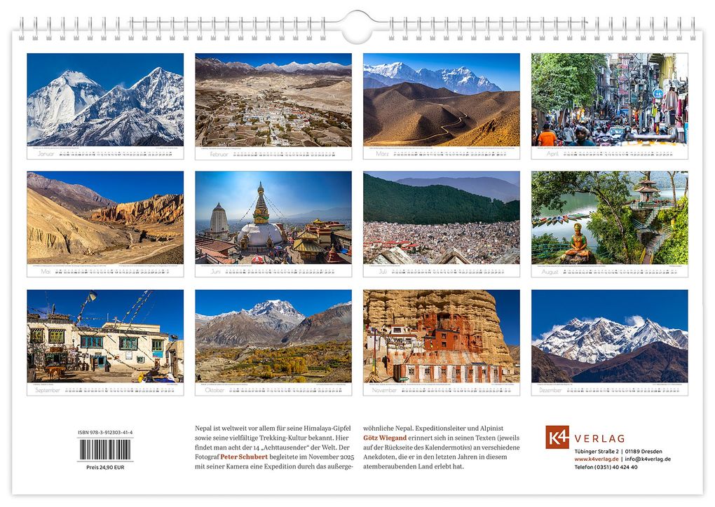 Weitere Ansicht: Kalender Reise durch Nepal 2027 | Peter Schubert, Wiegand Götz