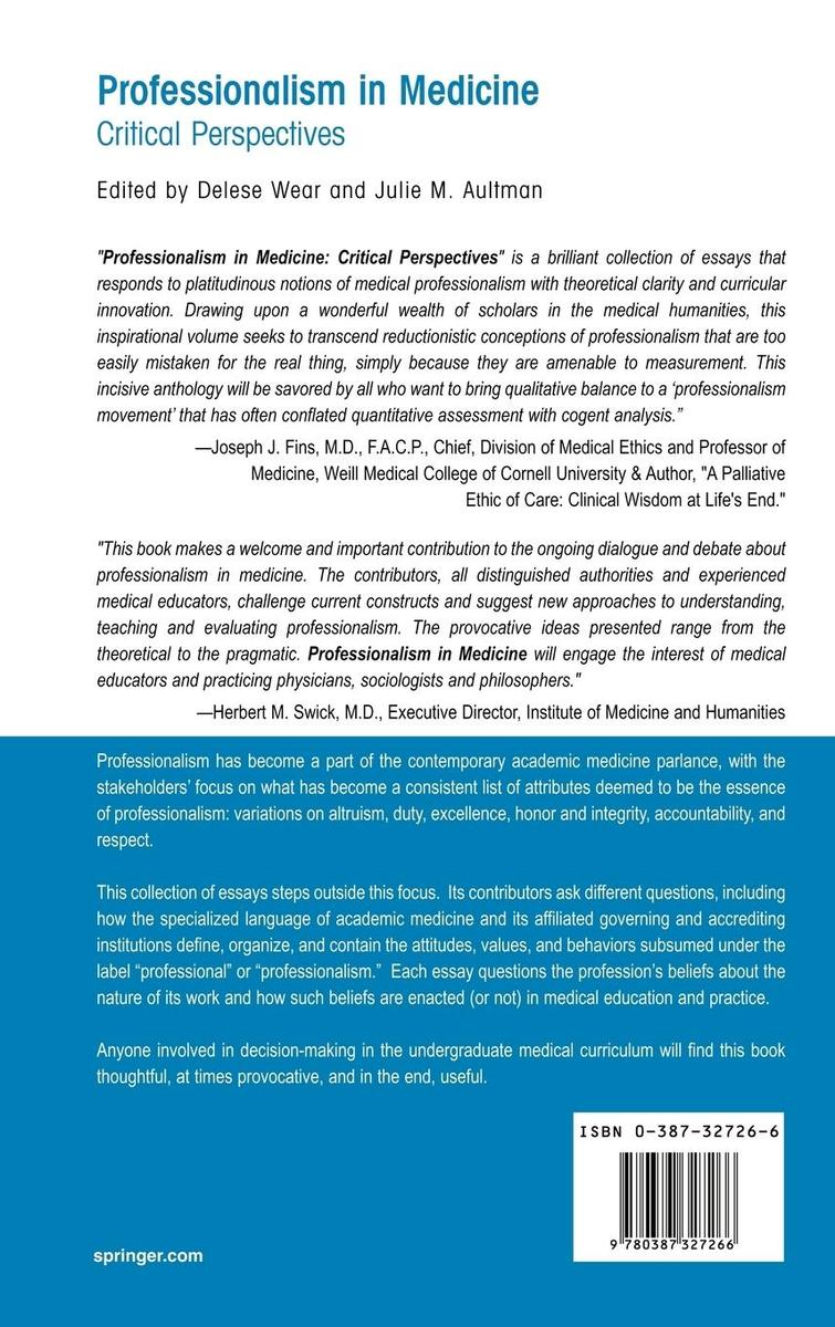 Weitere Ansicht: Professionalism in Medicine