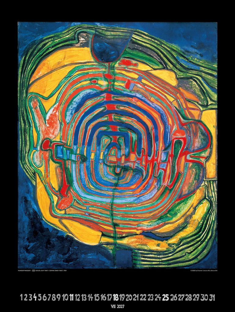 Weitere Ansicht: Großer Hundertwasser Art Calendar 2027 | Friedensreich Hundertwasser