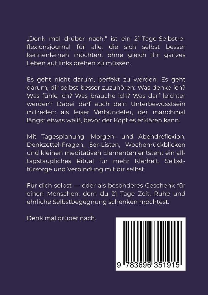 Weitere Ansicht: Denk mal drüber nach. | Almut Siepmann