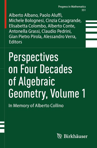 Produktbild: Perspectives on Four Decades of Algebraic Geometry, Volume 1