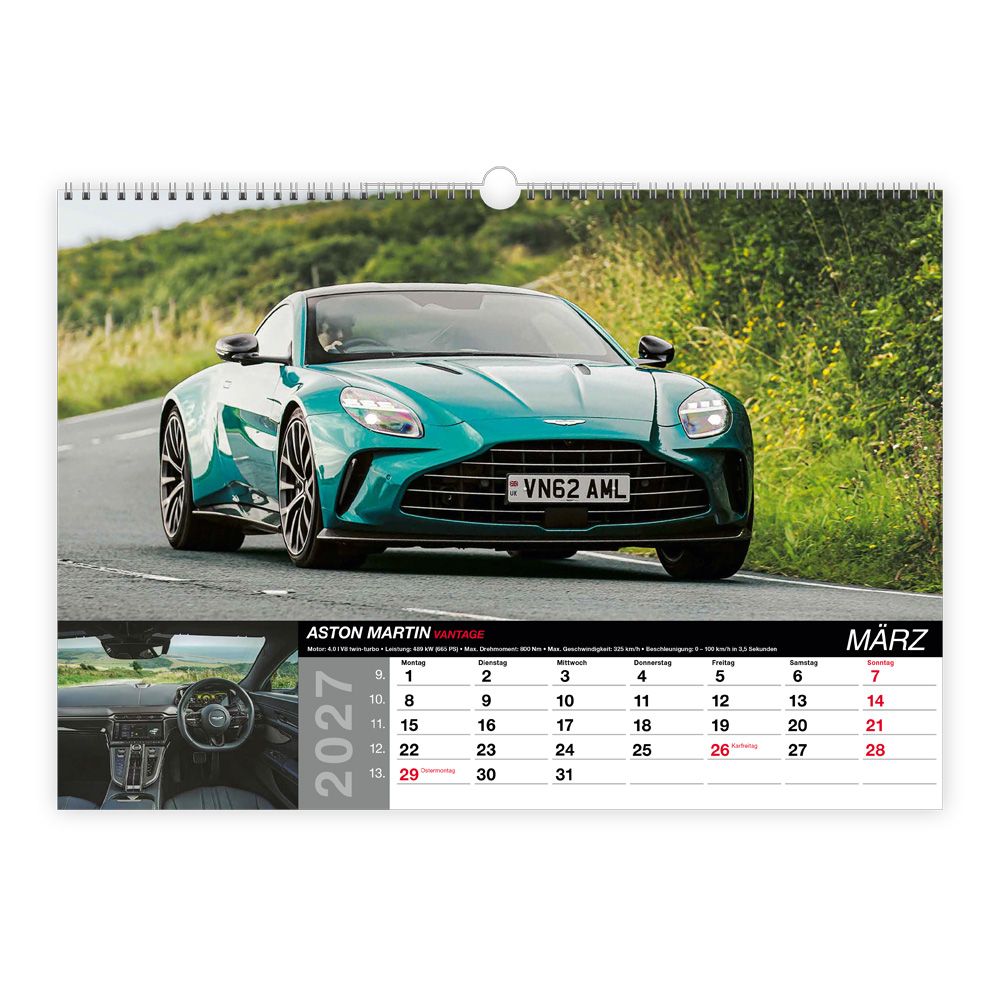 Weitere Ansicht: TRÖTSCH - Wandkalender Technikkalender Fast Cars 2027