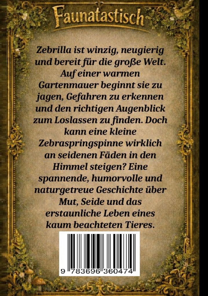 Weitere Ansicht: Faunatastisch® #10 Zebrilla Am seidenen Faden in die Welt | Horst Fischer