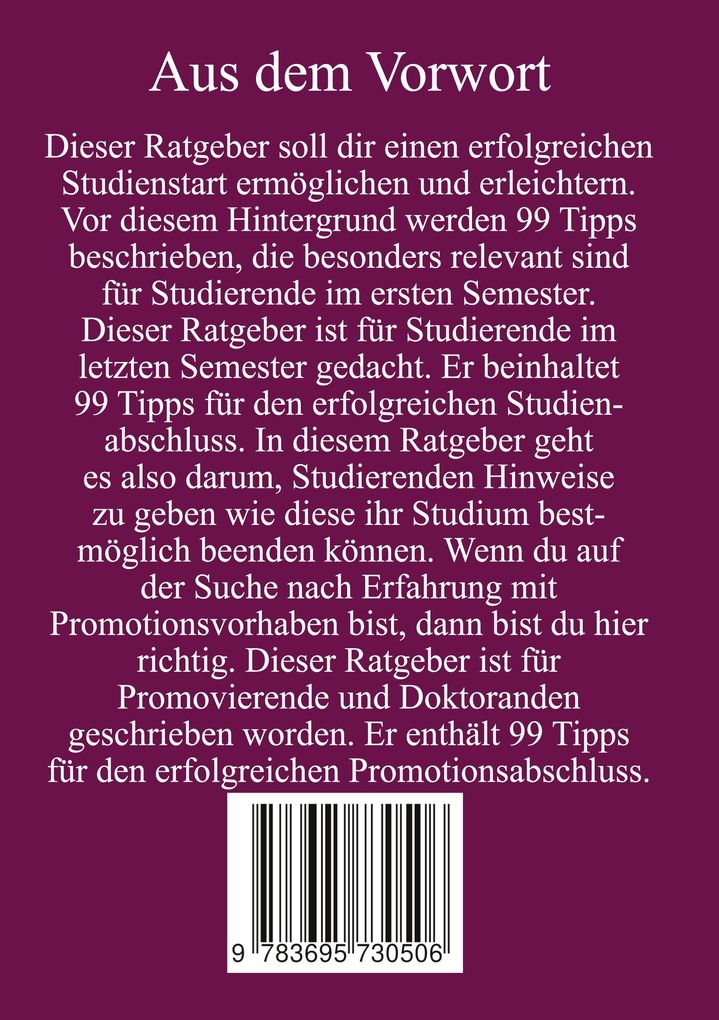 Weitere Ansicht: Der 3 in 1 Ratgeber für Studierende und Promovierende | Erik Kolek