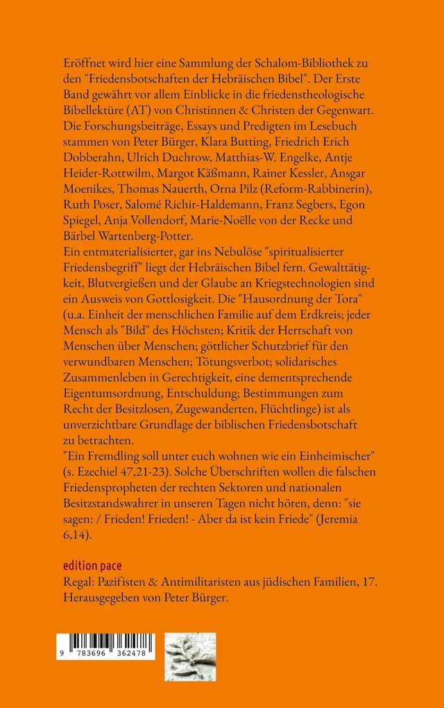 Weitere Ansicht: Friedensbotschaften der Hebräischen Bibel - Erster Band