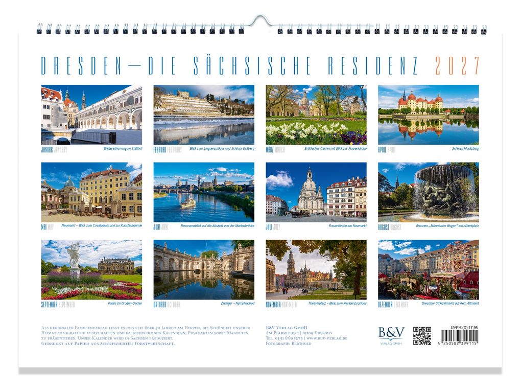 Weitere Ansicht: Kalender Dresden 2027 - Die Sächsische Residenz