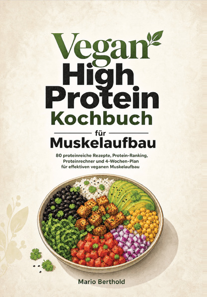 Produktbild: Vegan High Protein Kochbuch für Muskelaufbau | Mario Berthold