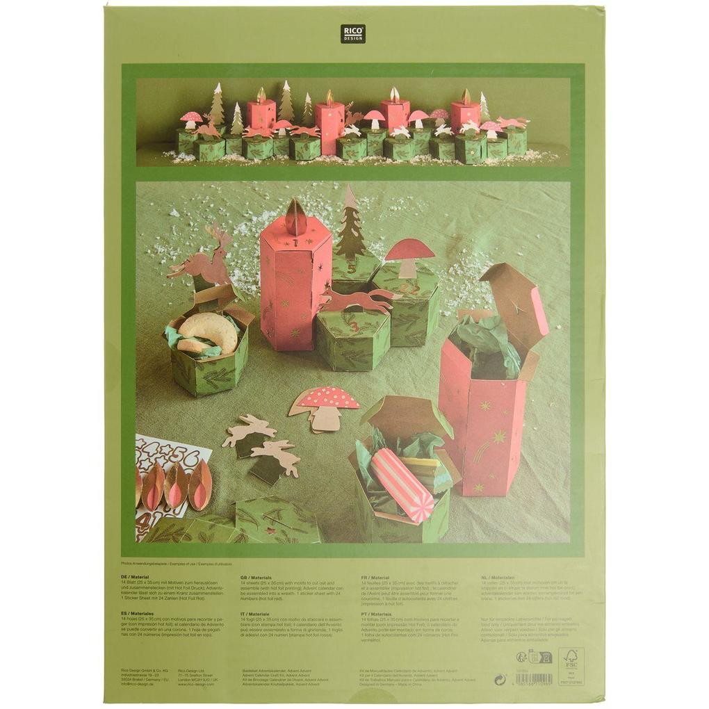 Weitere Ansicht: Adventskalender Bastelset, Waldtiere FSC Mix