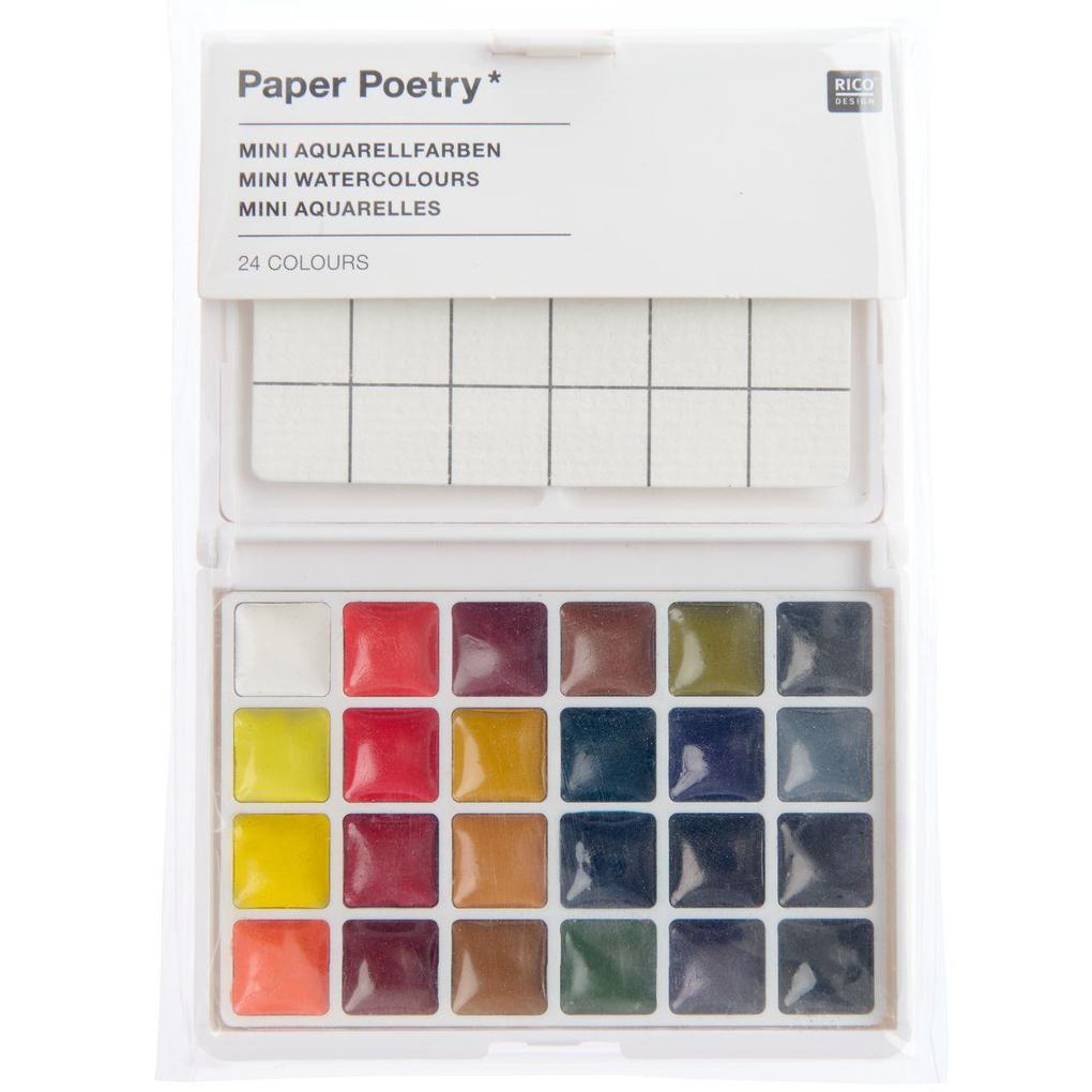 Weitere Ansicht: Mini Aquarellfarbkasten, 24 Farben Standart