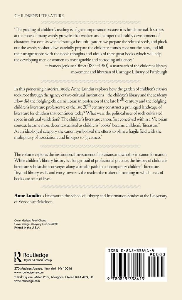 Weitere Ansicht: Constructing the Canon of Children's Literature | Anne Lundin