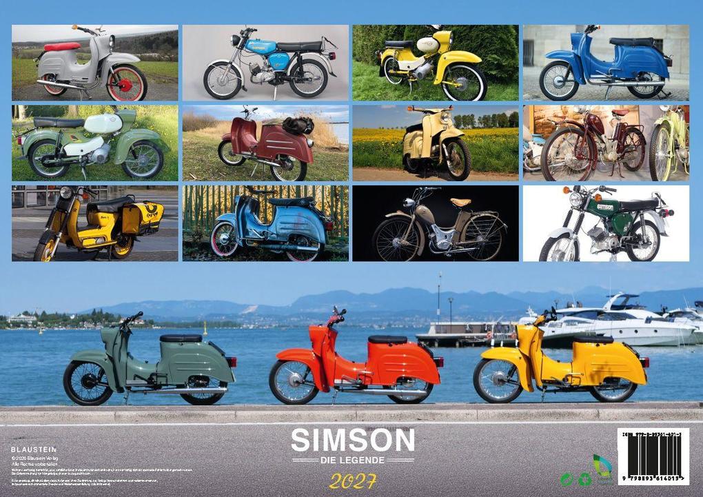 Weitere Ansicht: Simson Kleinkrafträder Kalender 2027 - Die DDR Legende