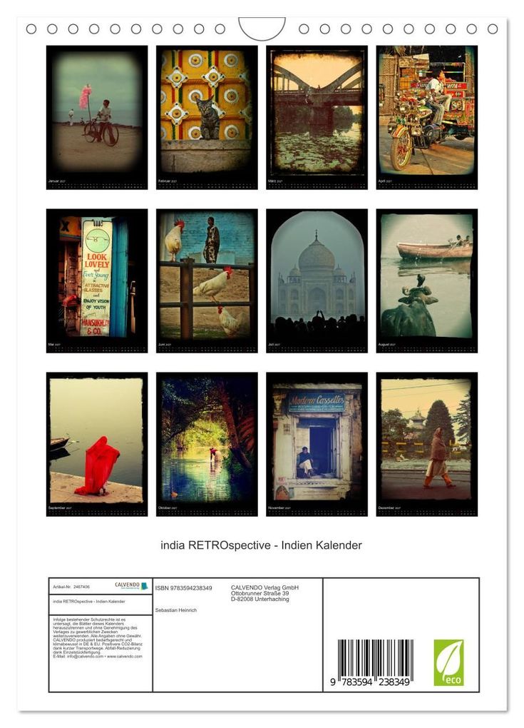 Weitere Ansicht: india RETROspective - Indien Kalender (Wandkalender 2027 DIN A4 hoch), CALVENDO Monatskalender | Sebastian Heinrich, Calvendo
